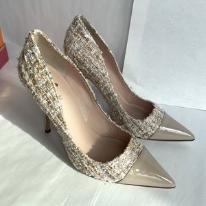 Kate Spade Beige/Cream Tweed 4” Heel Pump Size 8.5 NWT